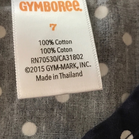 NWOT GYMBOREE GIRL'S 100% COTTON NAVY AND WHITE POLKA DOT DRESS SIZE 7 - Picture 4 of 5